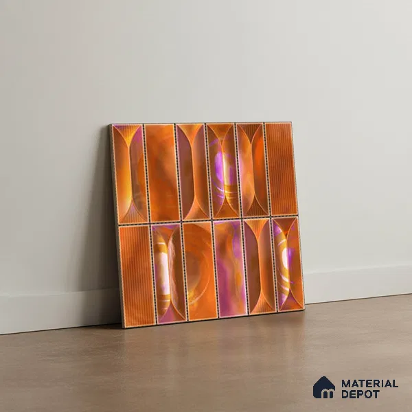 Faux Subway Wall Tile TL 06355  AquaSlide 12 inch x 12 inch Ceramic Matte Finish - 9.5 mm | Suitable for Accent / Feature Walls, Bathroom, Kitchen Wall & Backsplashes | Please Expect a Slight Variation of Pattern