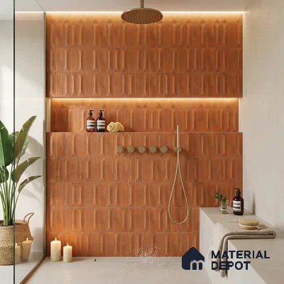 Faux Subway Wall Tile TL 06355  AquaSlide 12 inch x 12 inch Ceramic Matte Finish - 9.5 mm | Suitable for Accent / Feature Walls, Bathroom, Kitchen Wall & Backsplashes | Please Expect a Slight Variation of Pattern