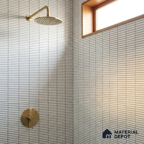 Faux Subway Wall Tile TL 06358 Radiant White 1 ft x 1 ft Ceramic Glossy Finish Tile - 9 mm | Suitable For Kitchen, Bathroom Walls and Backsplashes | Please Expect a Slight Variation of Pattern