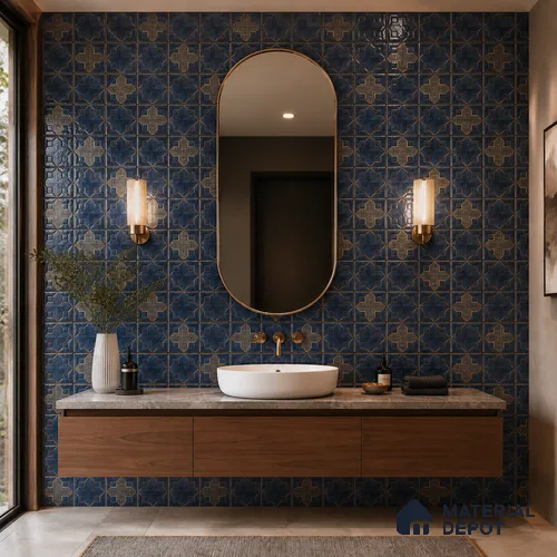Faux Subway Wall Tile TL 06359 C Classic Varde 1 ft x 1 ft Ceramic Glossy Finish Tile - 9 mm | Suitable For Kitchen, Bathroom Walls and Backsplashes | Please Expect a Slight Variation of Pattern