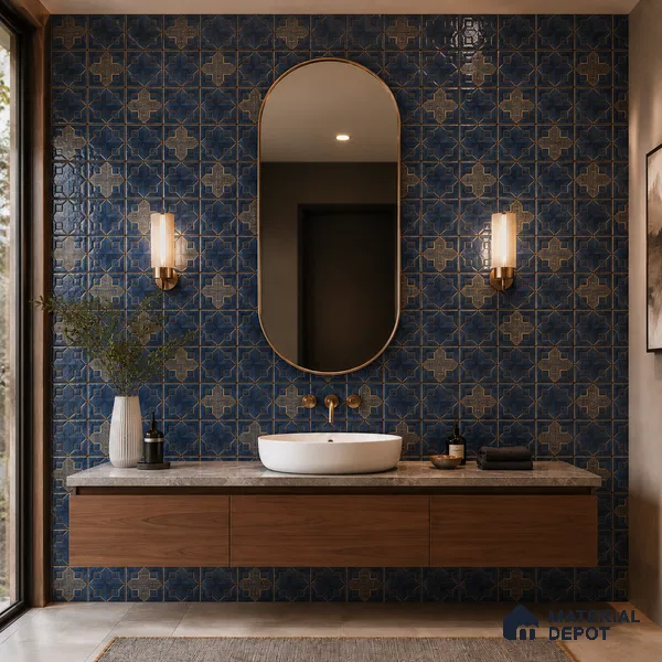 Faux Subway Wall Tile TL 06359 C Classic Varde 1 ft x 1 ft Ceramic Glossy Finish Tile - 9 mm | Suitable For Kitchen, Bathroom Walls and Backsplashes | Please Expect a Slight Variation of Pattern