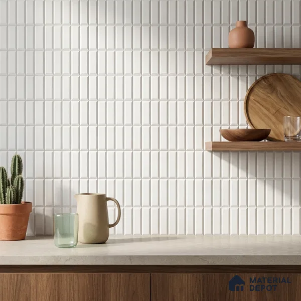 Faux Subway Wall Tile TL 06362 F Aque Hue 1 ft x 1 ft Ceramic Matte Finish Tile - 9 mm | Suitable For Kitchen, Bathroom Walls and Backsplashes | Please Expect a Slight Variation of Pattern