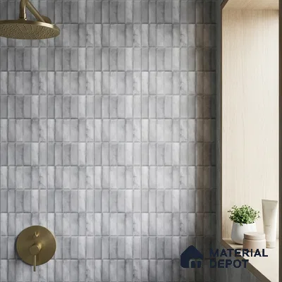 Faux Subway Wall Tile TL 06362 Polished Gris 1 ft x 1 ft Ceramic Matte Finish Tile - 9 mm | Suitable For Kitchen, Bathroom Walls and Backsplashes | Please Expect a Slight Variation of Pattern