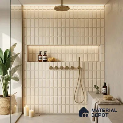 Faux Subway Wall Tile TL 06362 I Brown Hue 1 ft x 1 ft Ceramic Matte Finish Tile - 9 mm | Suitable For Kitchen, Bathroom Walls and Backsplashes | Please Expect a Slight Variation of Pattern