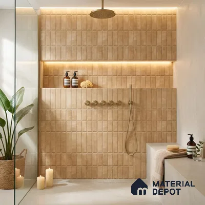 Faux Subway Wall Tile TL 06362 M Brown Charm 1 ft x 1 ft Ceramic Matte Finish Tile - 9 mm | Suitable For Kitchen, Bathroom Walls and Backsplashes | Please Expect a Slight Variation of Pattern