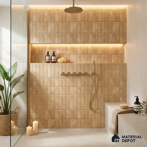 Faux Subway Wall Tile TL 06362 M Brown Charm 1 ft x 1 ft Ceramic Matte Finish Tile - 9 mm | Suitable For Kitchen, Bathroom Walls and Backsplashes | Please Expect a Slight Variation of Pattern