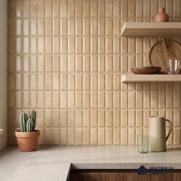 Faux Subway Wall Tile TL 06362 M Brown Charm 1 ft x 1 ft Ceramic Matte Finish Tile - 9 mm | Suitable For Kitchen, Bathroom Walls and Backsplashes | Please Expect a Slight Variation of Pattern