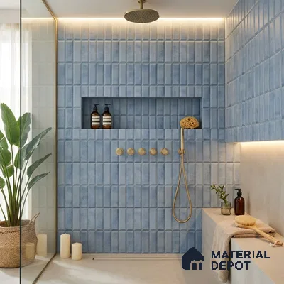Faux Subway Wall Tile TL 06362 N Lustrous Crezo 1 ft x 1 ft Ceramic Matte Finish Tile - 9 mm | Suitable For Kitchen, Bathroom Walls and Backsplashes | Please Expect a Slight Variation of Pattern
