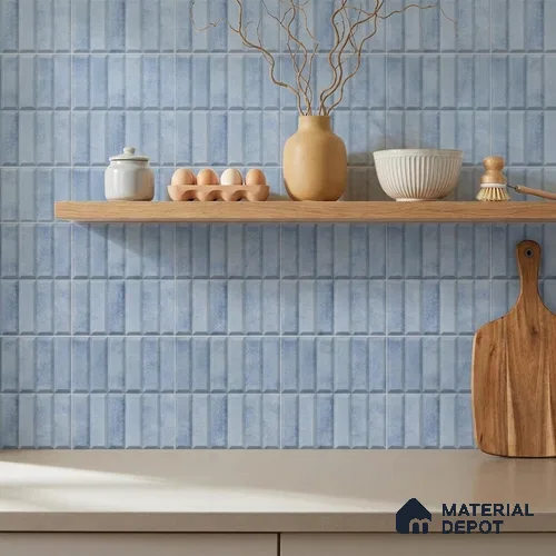 Faux Subway Wall Tile TL 06362 N Lustrous Crezo 1 ft x 1 ft Ceramic Matte Finish Tile - 9 mm | Suitable For Kitchen, Bathroom Walls and Backsplashes | Please Expect a Slight Variation of Pattern