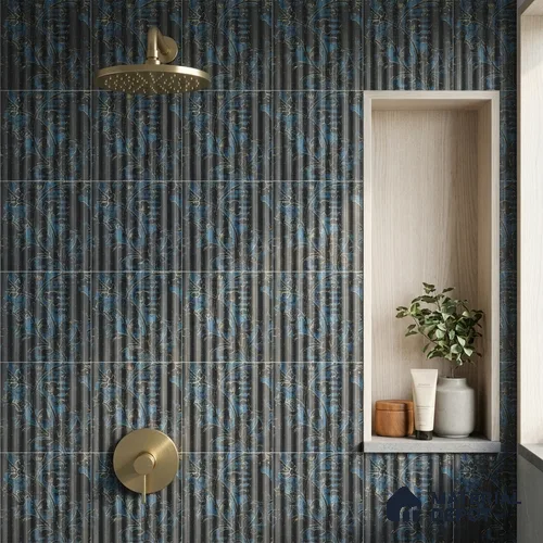 Faux Subway Wall Tile TL 06363 B Black Blend 1 ft x 1 ft Ceramic Matte Finish Tile - 9 mm | Suitable For Kitchen, Bathroom Walls and Backsplashes | Please Expect a Slight Variation of Pattern