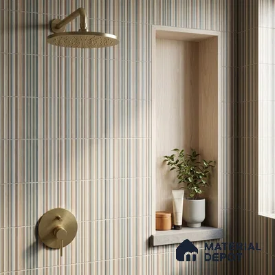 Faux Subway Wall Tile TL 06363 Multy Vibe 1 ft x 1 ft Ceramic Matte Finish Tile - 9 mm | Suitable For Kitchen, Bathroom Walls and Backsplashes | Please Expect a Slight Variation of Pattern