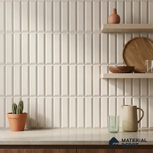 Faux Subway Wall Tile TL 06365 Classic Bhama 1 ft x 1 ft Ceramic Matte Finish Tile - 9 mm | Suitable For Kitchen, Bathroom Walls and Backsplashes | Please Expect a Slight Variation of Pattern