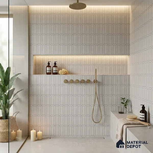 Faux Subway Wall Tile TL 06365 C Notte Charm 1 ft x 1 ft Ceramic Matte Finish Tile - 9 mm | Suitable For Kitchen, Bathroom Walls and Backsplashes | Please Expect a Slight Variation of Pattern