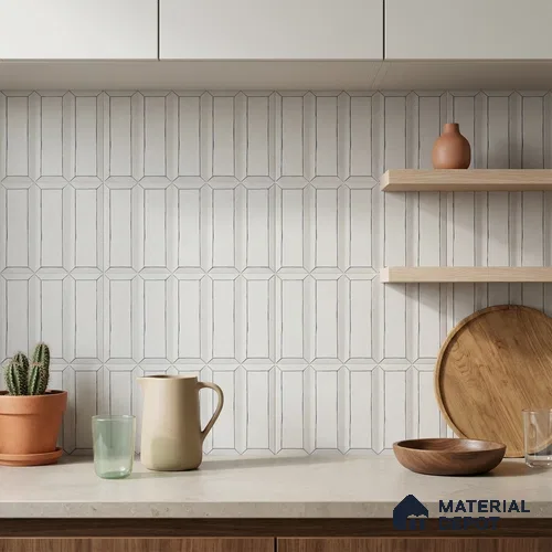 Faux Subway Wall Tile TL 06365 C Notte Charm 1 ft x 1 ft Ceramic Matte Finish Tile - 9 mm | Suitable For Kitchen, Bathroom Walls and Backsplashes | Please Expect a Slight Variation of Pattern