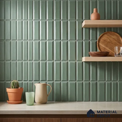 Faux Subway Wall Tile TL 06365 E Forest Essence 1 ft x 1 ft Ceramic Matte Finish Tile - 9 mm | Suitable For Kitchen, Bathroom Walls and Backsplashes | Please Expect a Slight Variation of Pattern
