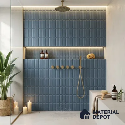 Faux Subway Wall Tile TL 06365 F Notte Vibe 1 ft x 1 ft Ceramic Matte Finish Tile - 9 mm | Suitable For Kitchen, Bathroom Walls and Backsplashes | Please Expect a Slight Variation of Pattern
