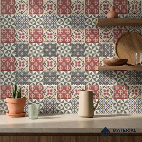 Faux Subway Wall Tile TL 06366 C Lustrous Multy Decor 1 ft x 1 ft Ceramic Matte Finish Tile - 9 mm | Suitable For Kitchen, Bathroom Walls and Backsplashes | Please Expect a Slight Variation of Pattern