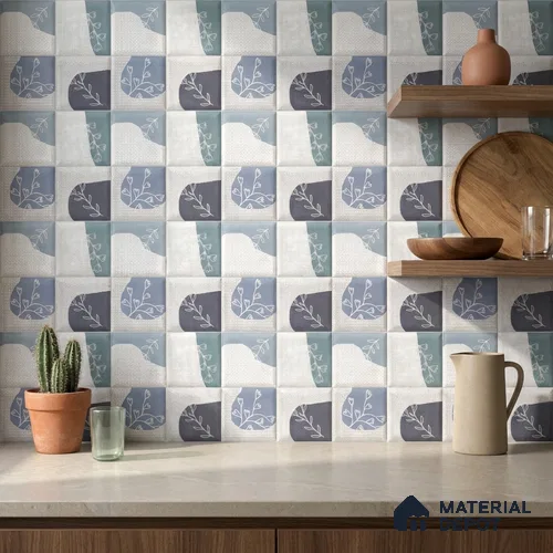 Faux Subway Wall Tile TL 06366 D Elegant Carmine Decor 1 ft x 1 ft Ceramic Matte Finish Tile - 9 mm | Suitable For Kitchen, Bathroom Walls and Backsplashes | Please Expect a Slight Variation of Pattern