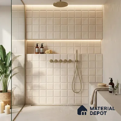 Faux Subway Wall Tile TL 06366 E Ice Hue 1 ft x 1 ft Ceramic Matte Finish Tile - 9 mm | Suitable For Kitchen, Bathroom Walls and Backsplashes | Please Expect a Slight Variation of Pattern