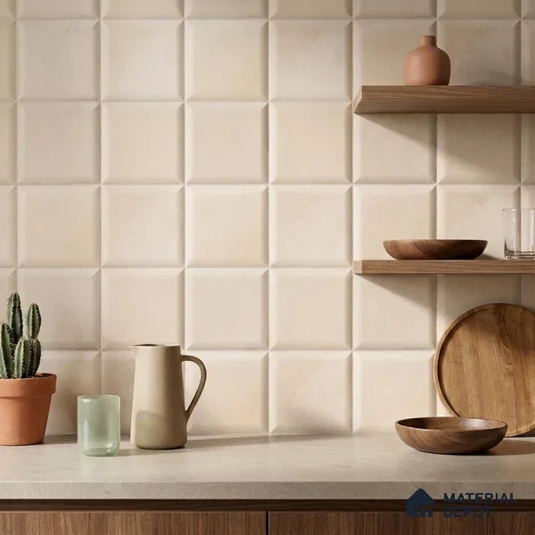 Faux Subway Wall Tile TL 06366 E Ice Hue 1 ft x 1 ft Ceramic Matte Finish Tile - 9 mm | Suitable For Kitchen, Bathroom Walls and Backsplashes | Please Expect a Slight Variation of Pattern