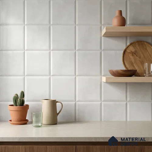 Faux Subway Wall Tile TL 06366 F Elegant Beige 1 ft x 1 ft Ceramic Matte Finish Tile - 9 mm | Suitable For Kitchen, Bathroom Walls and Backsplashes | Please Expect a Slight Variation of Pattern