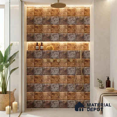 Faux Subway Wall Tile TL 06366 G Ice Blend Decor 1 ft x 1 ft Ceramic Matte Finish Tile - 9 mm | Suitable For Kitchen, Bathroom Walls and Backsplashes | Please Expect a Slight Variation of Pattern