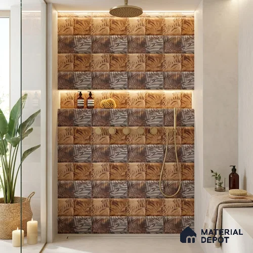Faux Subway Wall Tile TL 06366 G Ice Blend Decor 1 ft x 1 ft Ceramic Matte Finish Tile - 9 mm | Suitable For Kitchen, Bathroom Walls and Backsplashes | Please Expect a Slight Variation of Pattern