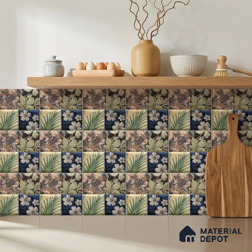 Faux Subway Wall Tile TL 06366 H Notte Charm Decor 1 ft x 1 ft Ceramic Matte Finish Tile - 9 mm | Suitable For Kitchen, Bathroom Walls and Backsplashes | Please Expect a Slight Variation of Pattern