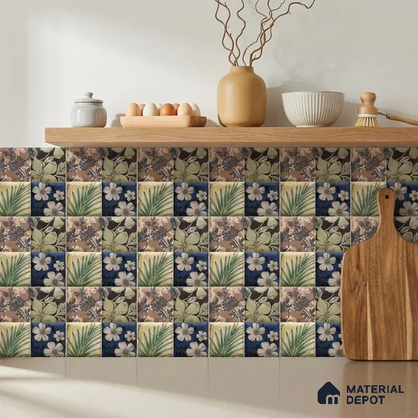 Faux Subway Wall Tile TL 06366 H Notte Charm Decor 1 ft x 1 ft Ceramic Matte Finish Tile - 9 mm | Suitable For Kitchen, Bathroom Walls and Backsplashes | Please Expect a Slight Variation of Pattern
