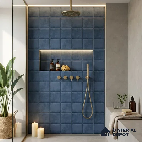 Faux Subway Wall Tile TL 06366 J Notte Twist 1 ft x 1 ft Ceramic Matte Finish Tile - 9 mm | Suitable For Kitchen, Bathroom Walls and Backsplashes | Please Expect a Slight Variation of Pattern