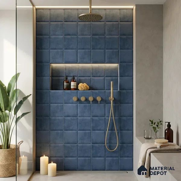 Faux Subway Wall Tile TL 06366 J Notte Twist 1 ft x 1 ft Ceramic Matte Finish Tile - 9 mm | Suitable For Kitchen, Bathroom Walls and Backsplashes | Please Expect a Slight Variation of Pattern