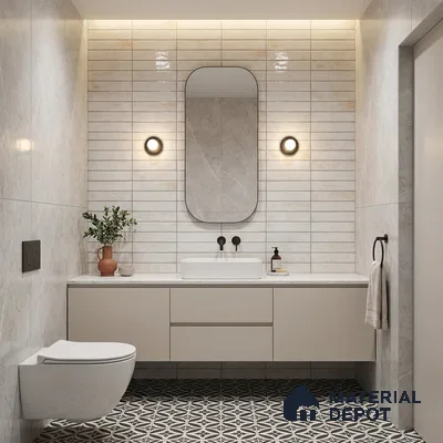 Faux Subway Wall Tile TL 06368 E Blenco Charm 2 ft x 1 ft Ceramic Glossy Finish Tile - 9 mm | Suitable For Kitchen, Bathroom Walls and Backsplashes | Please Expect a Slight Variation of Pattern