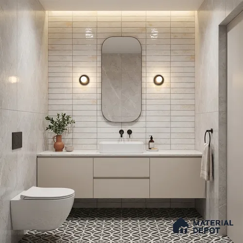 Faux Subway Wall Tile TL 06368 E Blenco Charm 2 ft x 1 ft Ceramic Glossy Finish Tile - 9 mm | Suitable For Kitchen, Bathroom Walls and Backsplashes | Please Expect a Slight Variation of Pattern
