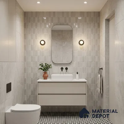 Faux Subway Wall Tile TL 06369 B Cotton Charm 2 ft x 1 ft Ceramic Glossy Finish Tile - 9 mm | Suitable For Kitchen, Bathroom Walls and Backsplashes | Please Expect a Slight Variation of Pattern