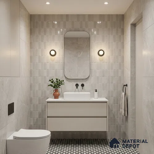 Faux Subway Wall Tile TL 06369 B Cotton Charm 2 ft x 1 ft Ceramic Glossy Finish Tile - 9 mm | Suitable For Kitchen, Bathroom Walls and Backsplashes | Please Expect a Slight Variation of Pattern