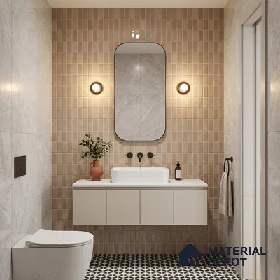 Faux Subway Wall Tile TL 06369 D Radiant Bhama 2 ft x 1 ft Ceramic Glossy Finish Tile - 9 mm | Suitable For Kitchen, Bathroom Walls and Backsplashes | Please Expect a Slight Variation of Pattern