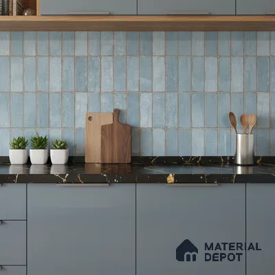 Faux Subway Wall Tile TL 06371 Dusk Hue 2 ft x 1 ft Ceramic Glossy Finish Tile - 9 mm | Suitable For Kitchen, Bathroom Walls and Backsplashes | Please Expect a Slight Variation of Pattern