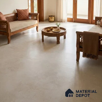 Cement Wall & Floor Tile TL 06401 D Jupiter Pearl 6 ft x 4 ft Vitrified Matte Finish - 9 mm | Suitable for Living Room, Bedroom & Bathroom