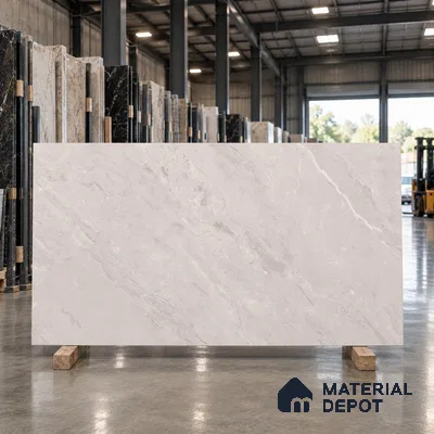 Marble Floor & Wall Large Format Tile TL 06420 B Cinerea River Grey 6 ft x 4 ft Satin Finish Vitrified Tile - 9 mm | Suitable for Living Room, Bedroom & Bathroom | Adhesive and Spacers Must be Used During Installation