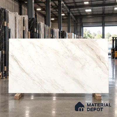 Marble Floor & Wall Large Format Tile TL 06424 Polarangelo Rust 6 ft x 4 ft Satin Finish Vitrified Tile - 9 mm | Suitable for Living Room, Bedroom & Bathroom | Adhesive and Spacers Must be Used During Installation