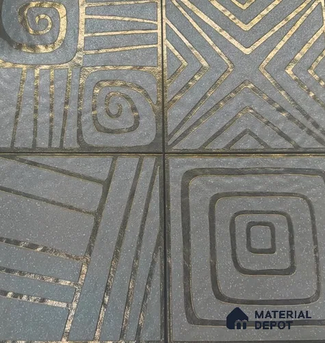 Metallic Wall Tile TL 06449 200 mm x 200 mm Vitrified - 9 mm | Suitable For Living Room, Bedroom, Kitchen | Random Design