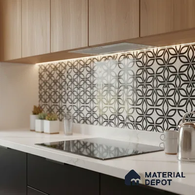 Highlighter Wall Tile TL 06451 B GS Jakarta Black 2 ft x 1 ft Ceramic Glossy Finish - 8 mm | Suitable For Kitchen, Bathroom & Accent/Feature Wall