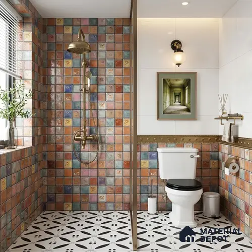 Highlighter Wall Tile TL 06452 B GS Fiori Multi HL 2 ft x 1 ft Ceramic Glossy Finish - 8 mm | Suitable for Living Room, Kitchen & Bathroom