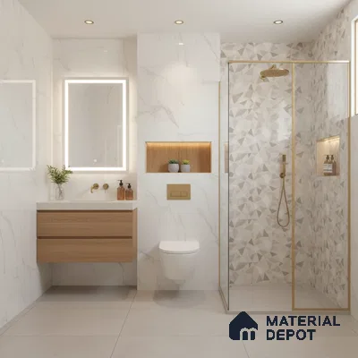 Highlighter Wall Tile TL 06467 B Valentino Beige HL 2 ft x 1 ft Ceramic Glossy Finish - 8 mm | Suitable for Living Room, Kitchen & Bathroom (Sample)