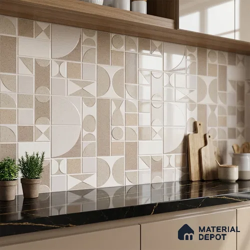 Highlighter Wall Tile TL 06471 B Creton HL 2 ft x 1 ft Ceramic Glossy Finish - 8 mm | Suitable for Living Room, Kitchen & Bathroom