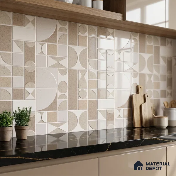 Highlighter Wall Tile TL 06471 B Creton HL 2 ft x 1 ft Ceramic Glossy Finish - 8 mm | Suitable for Living Room, Kitchen & Bathroom