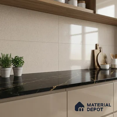 Plain Wall Tile TL 06471 C Creton DK 2 ft x 1 ft Ceramic Glossy Finish - 8 mm | Suitable for Living Room, Kitchen & Bathroom (Sample)