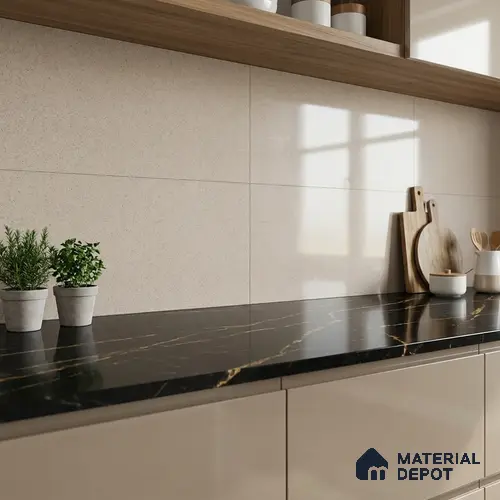 Plain Wall Tile TL 06471 C Creton DK 2 ft x 1 ft Ceramic Glossy Finish - 8 mm | Suitable for Living Room, Kitchen & Bathroom