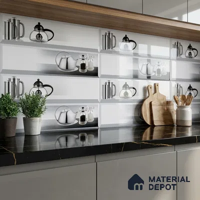 Highlighter Wall Tile TL 06472 C Kitchen 2 ft x 1 ft Ceramic Glossy Finish - 8 mm | Suitable For Kitchen & Dining Area