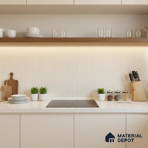 Patterned Wall Tile TL 06475 Kenon LT 2 ft x 1 ft Ceramic Glossy Finish - 8 mm | Suitable for Living Room, Kitchen & Bathroom | Please Expect a Slight Variation of Pattern
